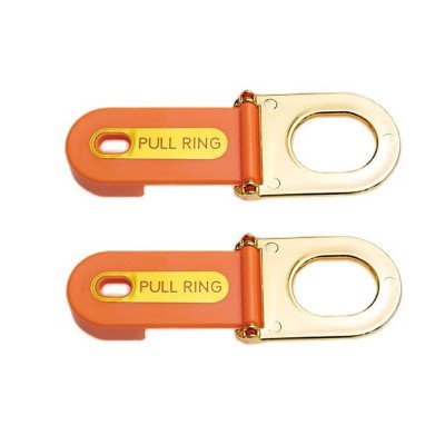 2 PCS Multifunctional Pull Ring Toilet Lid Lifter  Orange