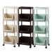 3 Layers Movable Kitchen Storage Rack with Wheels Vegetable Fruit Basket Kitchen Organizer Multi  functional Storage Shelf